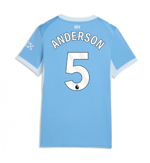 Manchester City Elliot Anderson #5 Domácí Dres pro Dámské 2026-27 Krátký Rukáv Manchester City Elliot Anderson #5 Domácí Dres pro Dámské 2026-27 Krátký Rukáv
